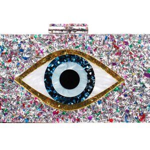 Evil Eye Acrylic clutch and crossbody bag